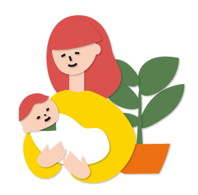 お母さんと赤ちゃんのイラスト