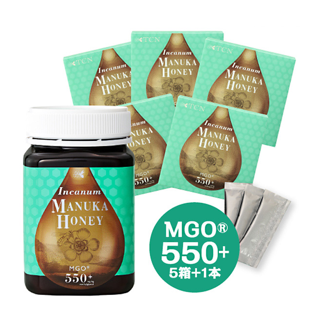 インカナムマヌカハニー MGO550+スティックタイプ5箱&ボトルタイプ1本セット 商品画像
