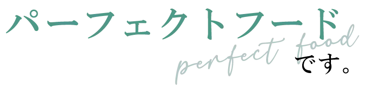 パーフェクトフードです