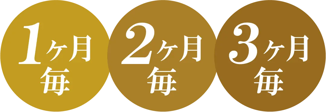 1ヶ月毎・2ヶ月毎・3ヶ月毎