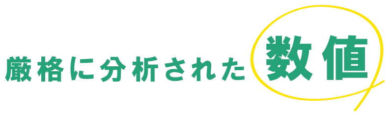 厳格に分析された数値
